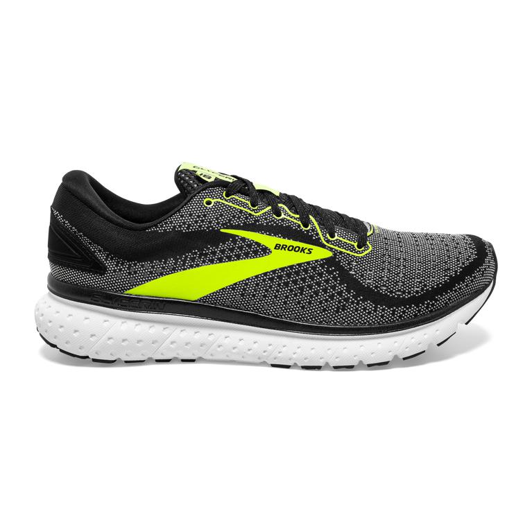 Brooks Mens Glycerin 18 Road Running Shoes - Grey/GreenYellow/Cherry Tomato/Samba/Black (120497-OZA)